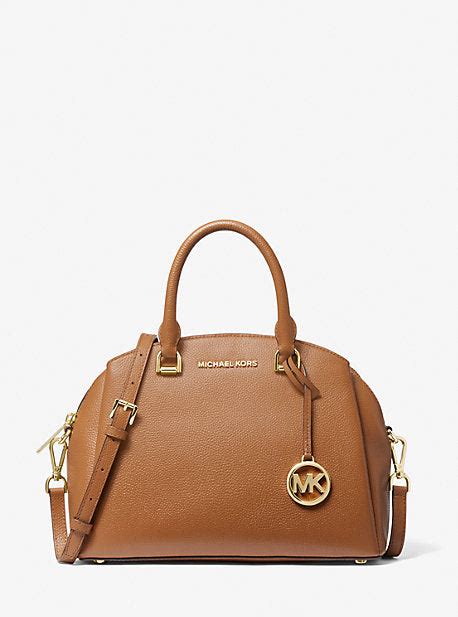 michael kors maxine messenger|Maxine Medium Pebbled Leather Satchel .